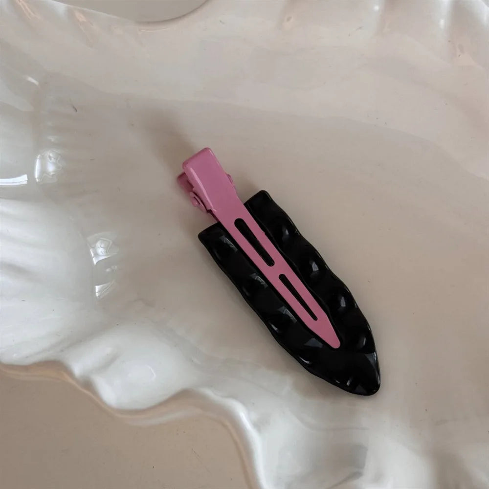 Pince Cheveux Macaron Coréenne – Vague Métallique Sans Couture | Accessoire Frange & Headgear