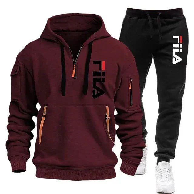 Ensemble Sport Homme 2 Pièces Hoodie Multi-Poches Zippé + Pantalon Automne Hiver Casual Pullover Sportswear Chaud Tendance Premium – Ensemble Sport Premium Multi-Poches 2 Pièces | Mode Homme Sportswear Premium Automne Hiver