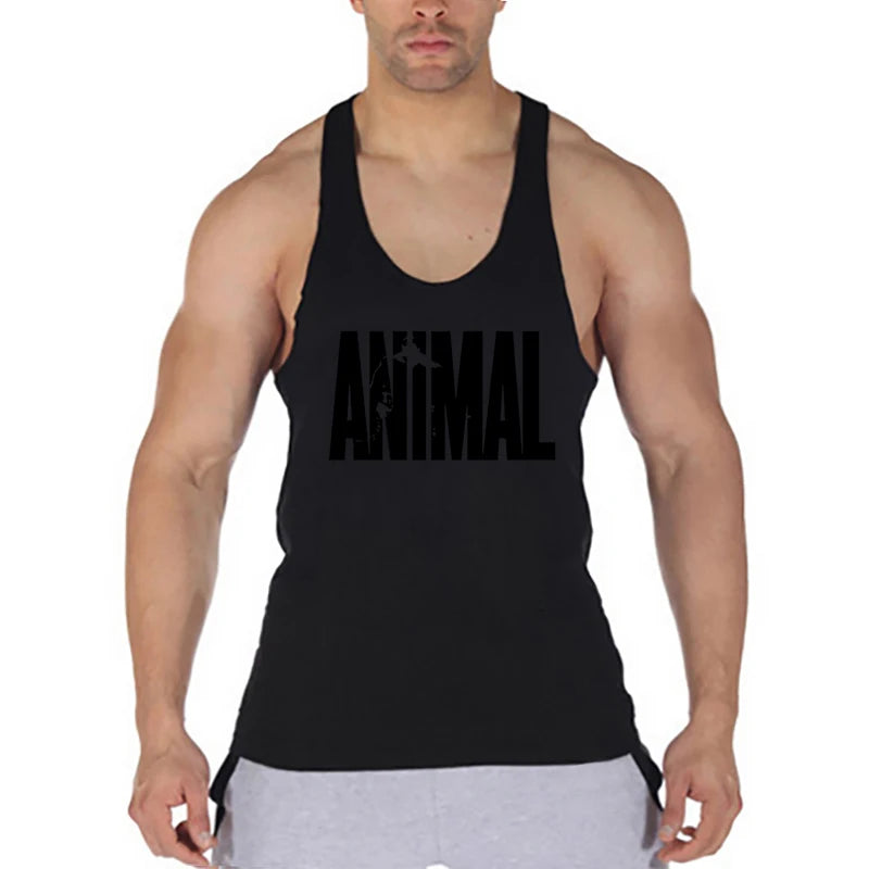 Herren Tanktop Gym Bodybuilding Fitness Print TIER Baumwolle Racerback Stringer Ärmellos Muskeltraining Bequem Leistungsstark Trend – Premium Gym Tanktop TIER Racerback Stringer Bodybuilding | Premium Herren Fitness Mode