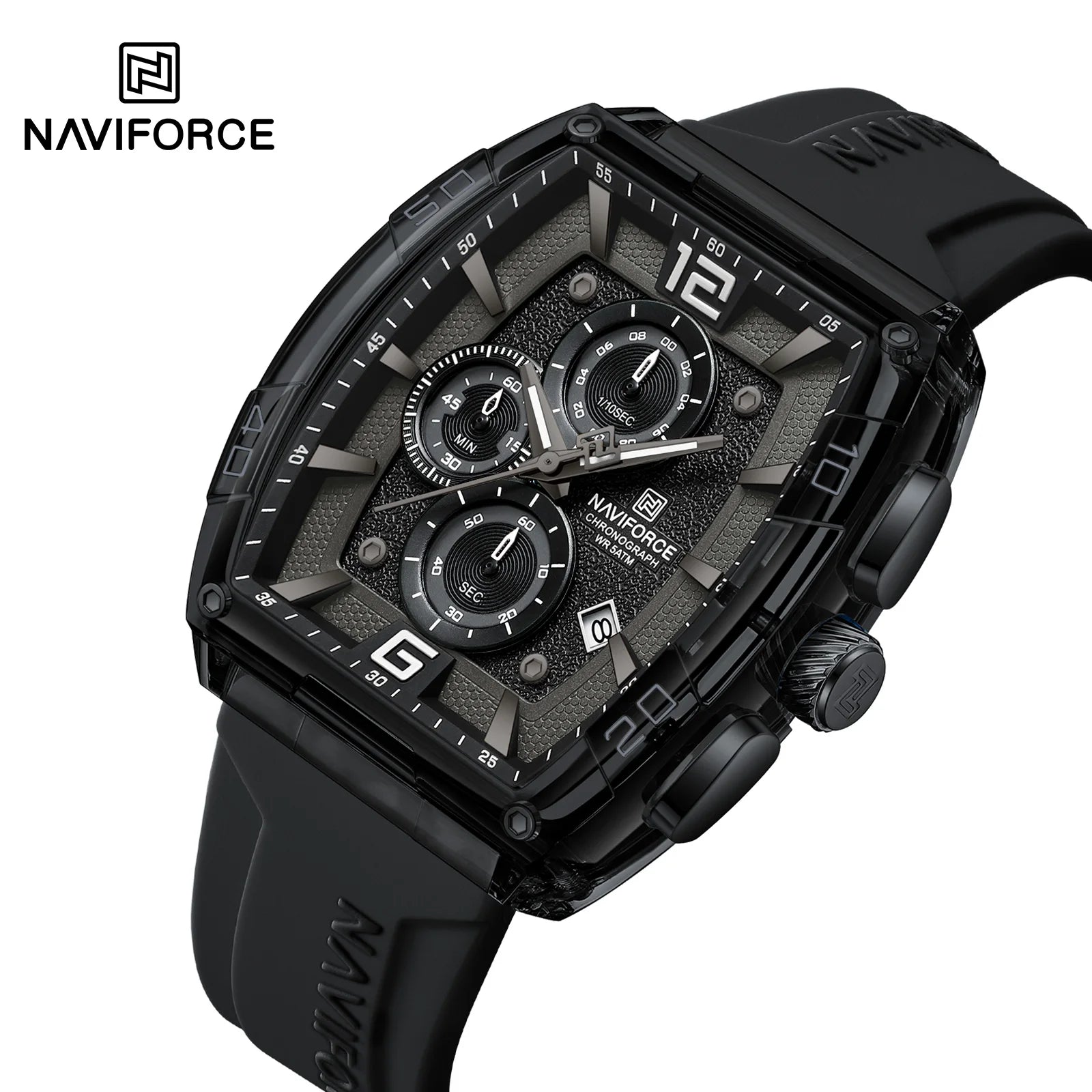 Herrenuhr NAVIFORCE 2025 Militär Sport Quarz – Wasserdicht 50M Silikon Datum Hohe Qualität