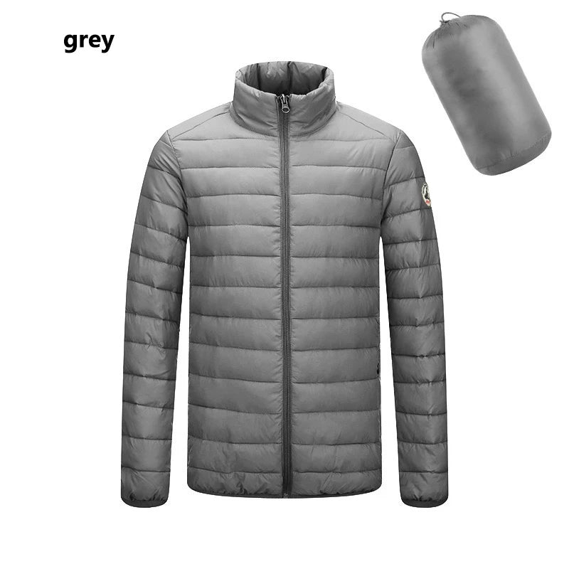 Doudoune Légère Unisexe Manches Longues Zip Broderie Logo Capuche – Coupe-Vent Chaude Printemps Automne Sortie | Mode Homme & Femme Premium