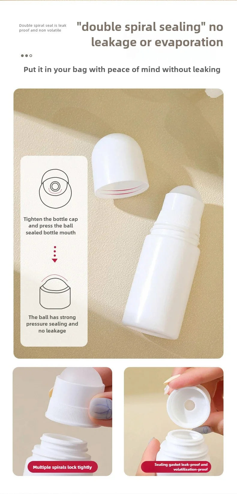 Flacon Roll-On Rechargeable DIY - Huiles Essentielles, Parfum & Déodorant