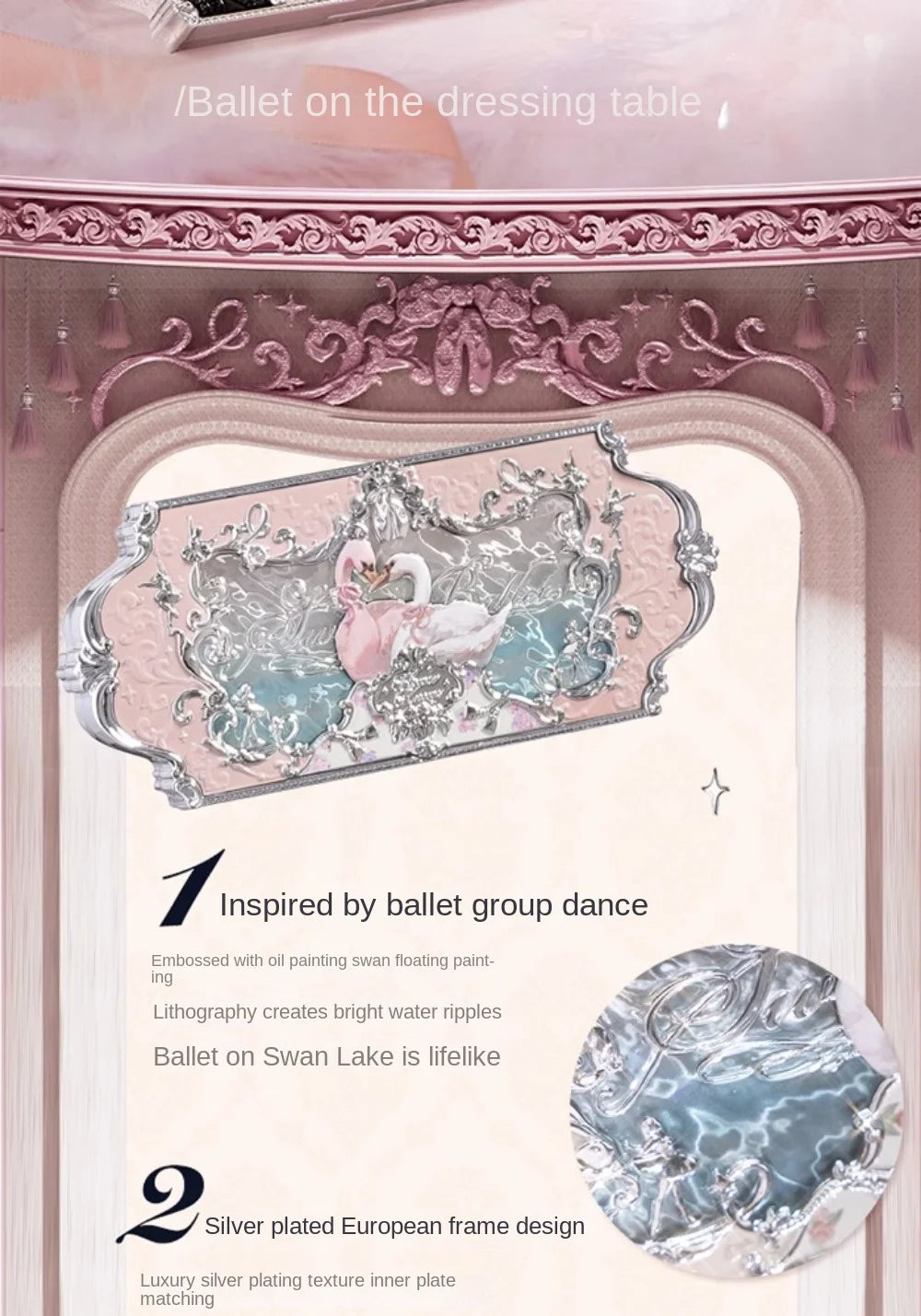 Palette Fards à Paupières Flower Knows Swan Ballet – 6 Teintes Mat, Shimmer & Nacré | Glitter