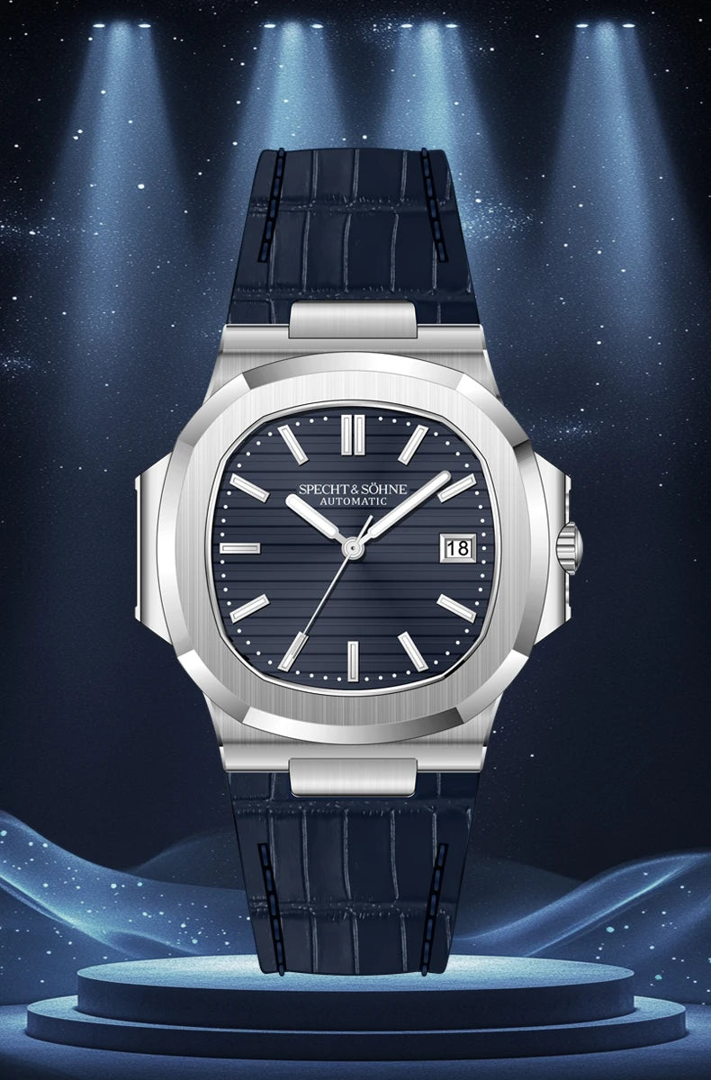 Specht&Sohne Herrenuhr Automatik Mechanik Japan 42mm Luxus Elegant Zeitlos | Specht&Sohne Premium Japan Automatik Mechanik Uhr