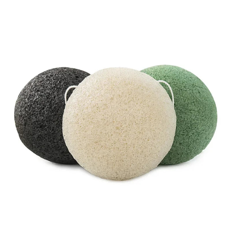 Éponge Konjac Naturelle – Exfoliante & Nettoyante Douce Visage Peau Sensible