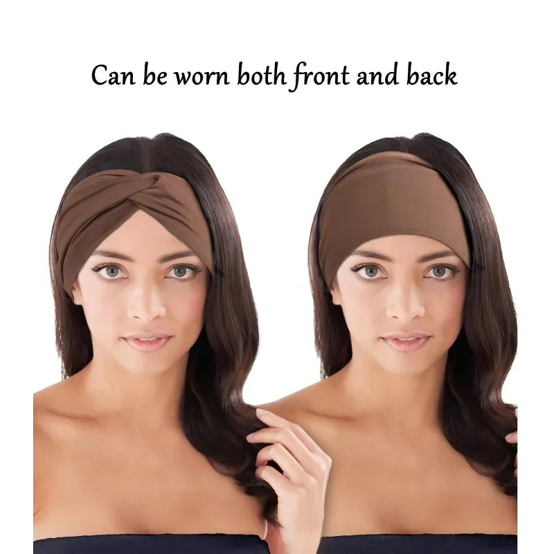 Bandeau Cheveux Large Élastique Femme – Sport, Yoga, Running & Maquillage | Turban Anti-Transpiration | Multiusage Tendance