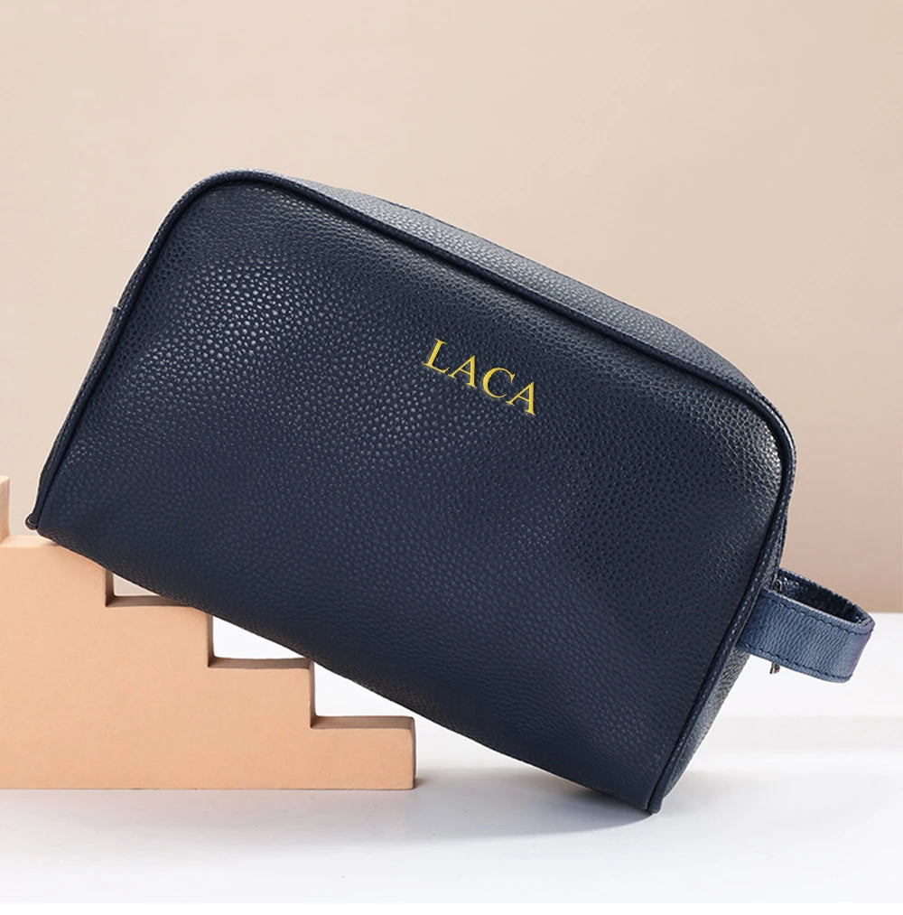 Trousse Toilette Homme Personnalisée – Grande Capacité Voyage Zipper | Cadeau Homme