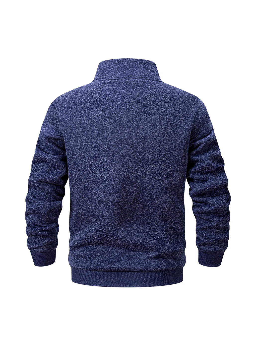 Herren-Sweatshirt aus Fleece, innen warm, Winter, Halb-Reißverschluss, Stehkragen, einfarbig, Outdoor, bequem | Premium-Fleece-Sweatshirt mit halbem Reißverschluss