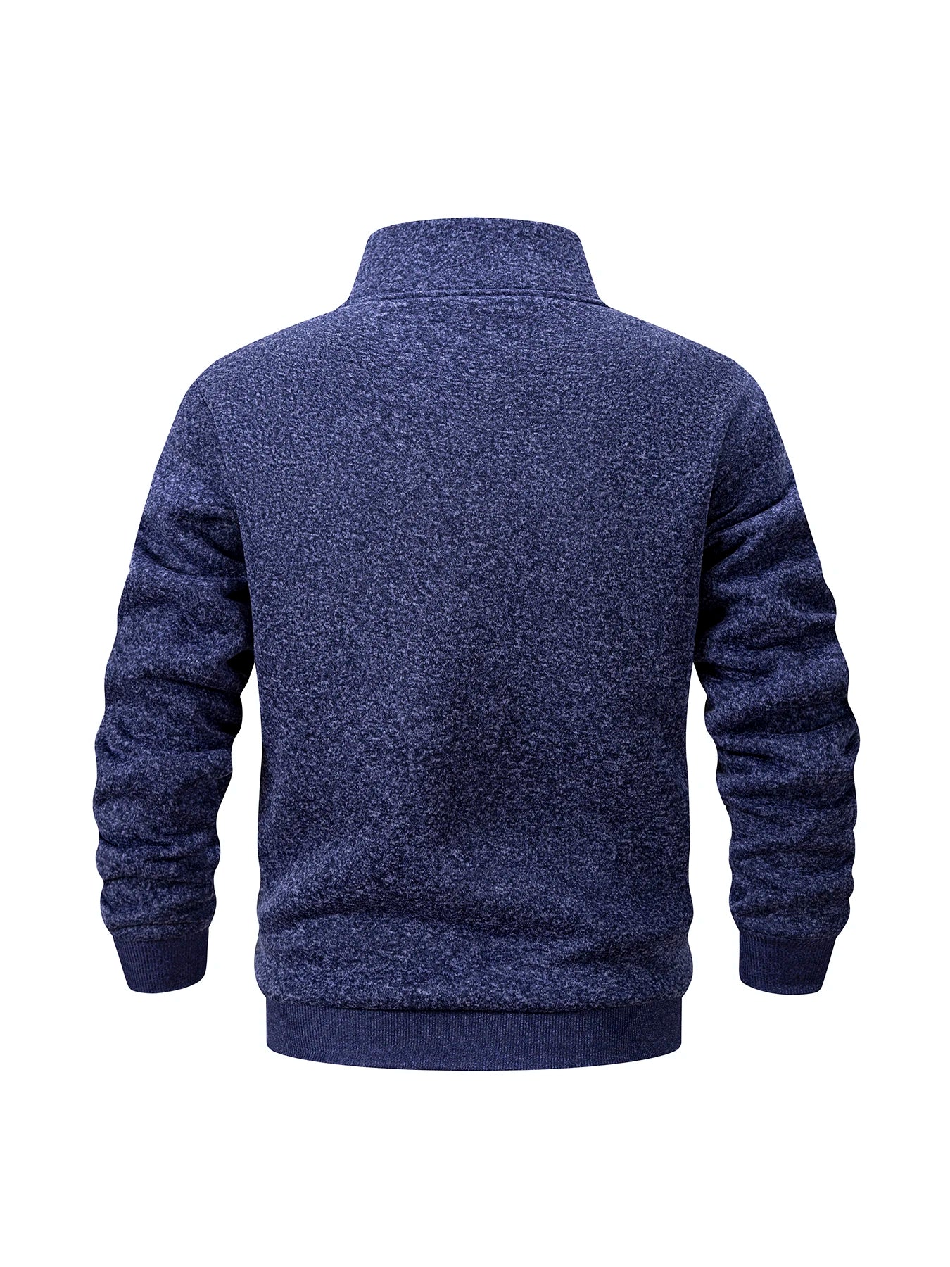 Herren-Sweatshirt aus Fleece, innen warm, Winter, Halb-Reißverschluss, Stehkragen, einfarbig, Outdoor, bequem | Premium-Fleece-Sweatshirt mit halbem Reißverschluss