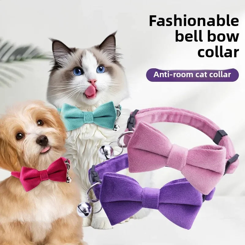 Collier Chat Nœud Papillon Sécurité – Clochette Anti-Étranglement Puppy Chaton Adorable
