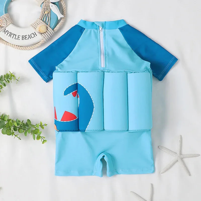 Maillot de Bain Flottant Enfant 1 Pièce – Combinaison Natation Cartoon Garçon Fille
