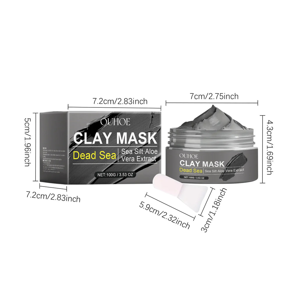 Masque Visage Boue Mer Morte – Purifiant, Éclaircissant & Anti-Points Noirs | Contrôle Sebéum & Réparation Peau
