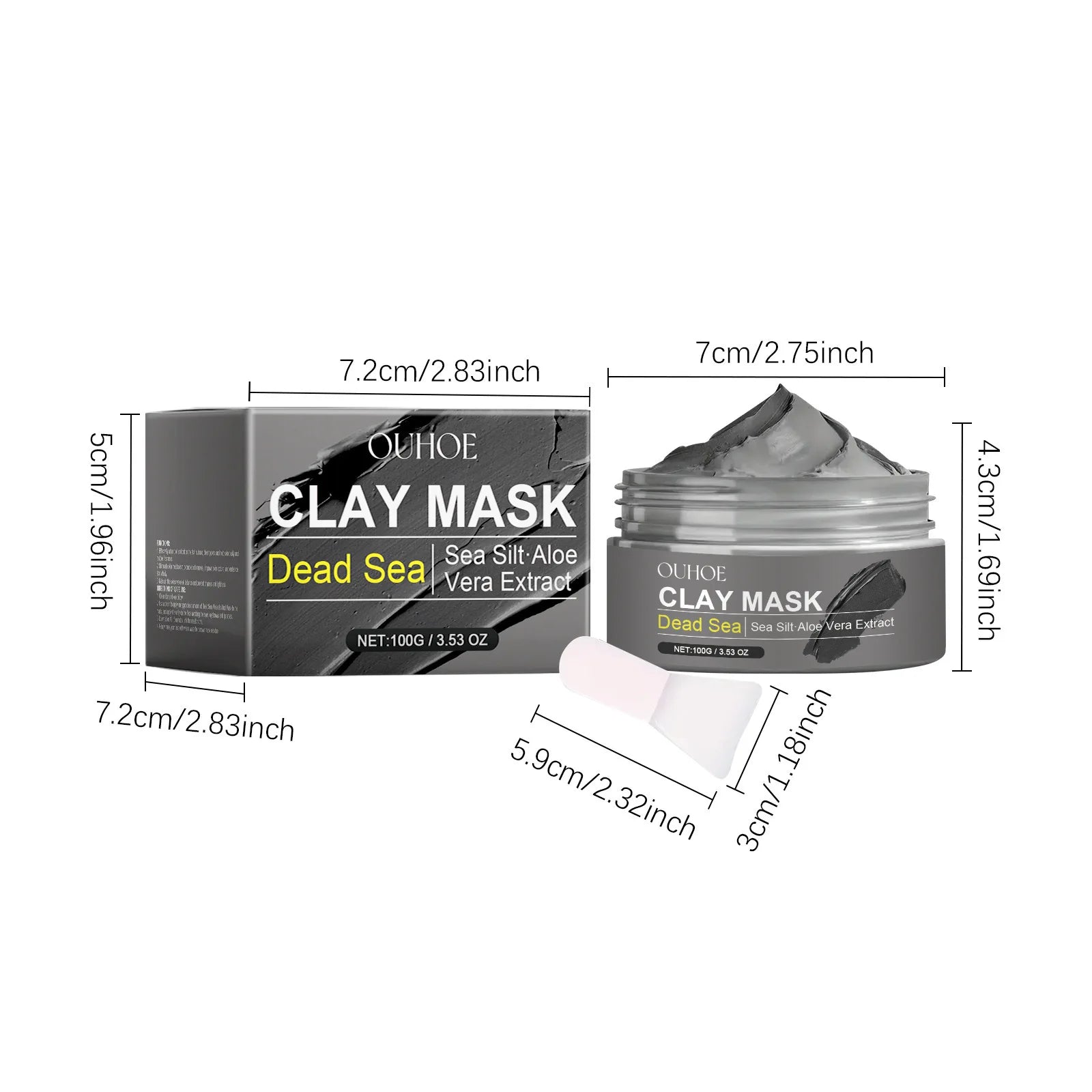 Masque Visage Boue Mer Morte – Purifiant, Éclaircissant & Anti-Points Noirs | Contrôle Sebéum & Réparation Peau