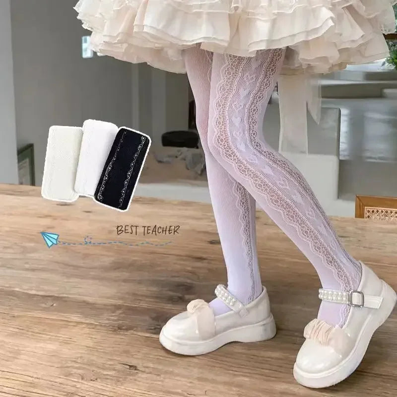 Strass-Netzstrumpfhose für Mädchen – Elastische Netzstrümpfe für Kinder, Damenmode, Trend