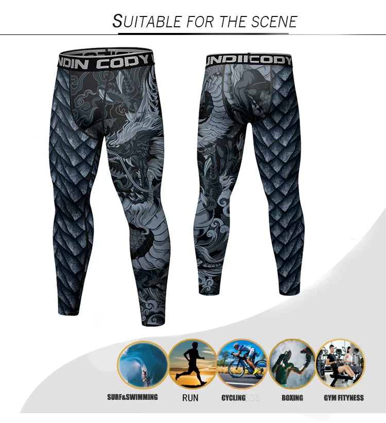 Leggings de Compression Homme - BJJ, Grappling & Fitness