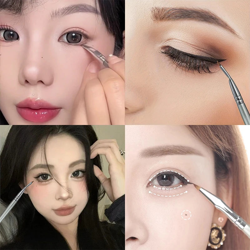 Pinceau Eyeliner Coudé Précision – Correcteur Cernes & Contour Yeux | Outil Cosmétique