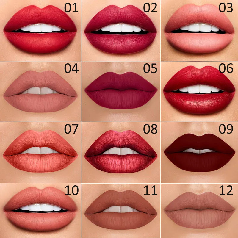 Crayon Lèvres 2-en-1 Mat – Rouge à Lèvres & Contour | Waterproof Longue Tenue