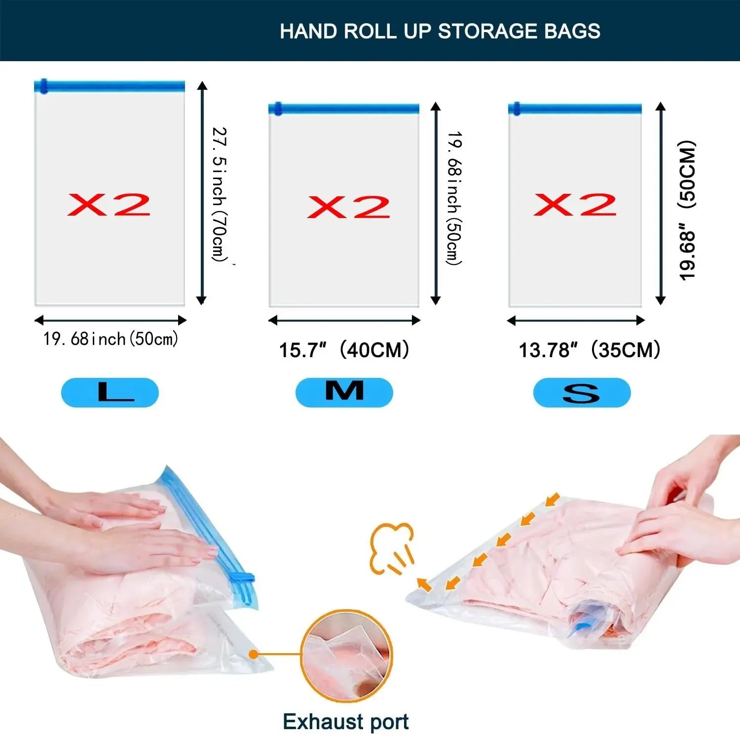 Sacs de Rangement Compressibles Roll-Up – Organisateur Valise Voyage Croisière Maison