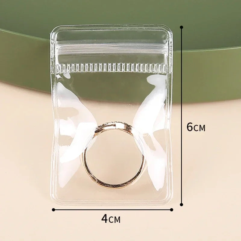 Sachets PVC Transparents Anti-Oxydation Bijoux – Lot 10 à 50 pcs | Rangement Boucles d’Oreilles, Colliers, Pendentifs & Bracelets | Organiseur Bijoux