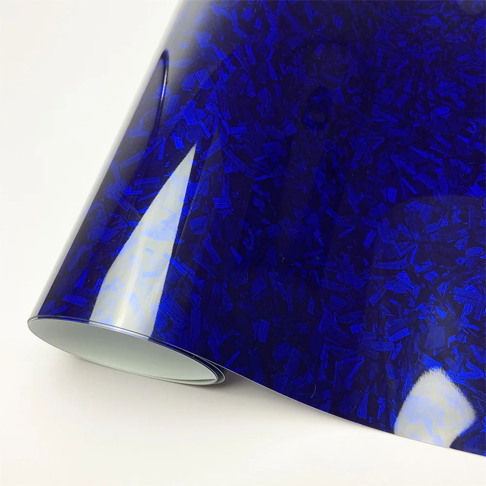 Film Vinyle Wrap Voiture Fibre de Carbone Forgée Laser Brillant Auto-Adhésif – Sticker Imperméable Décoration Intérieure | Tuning Auto