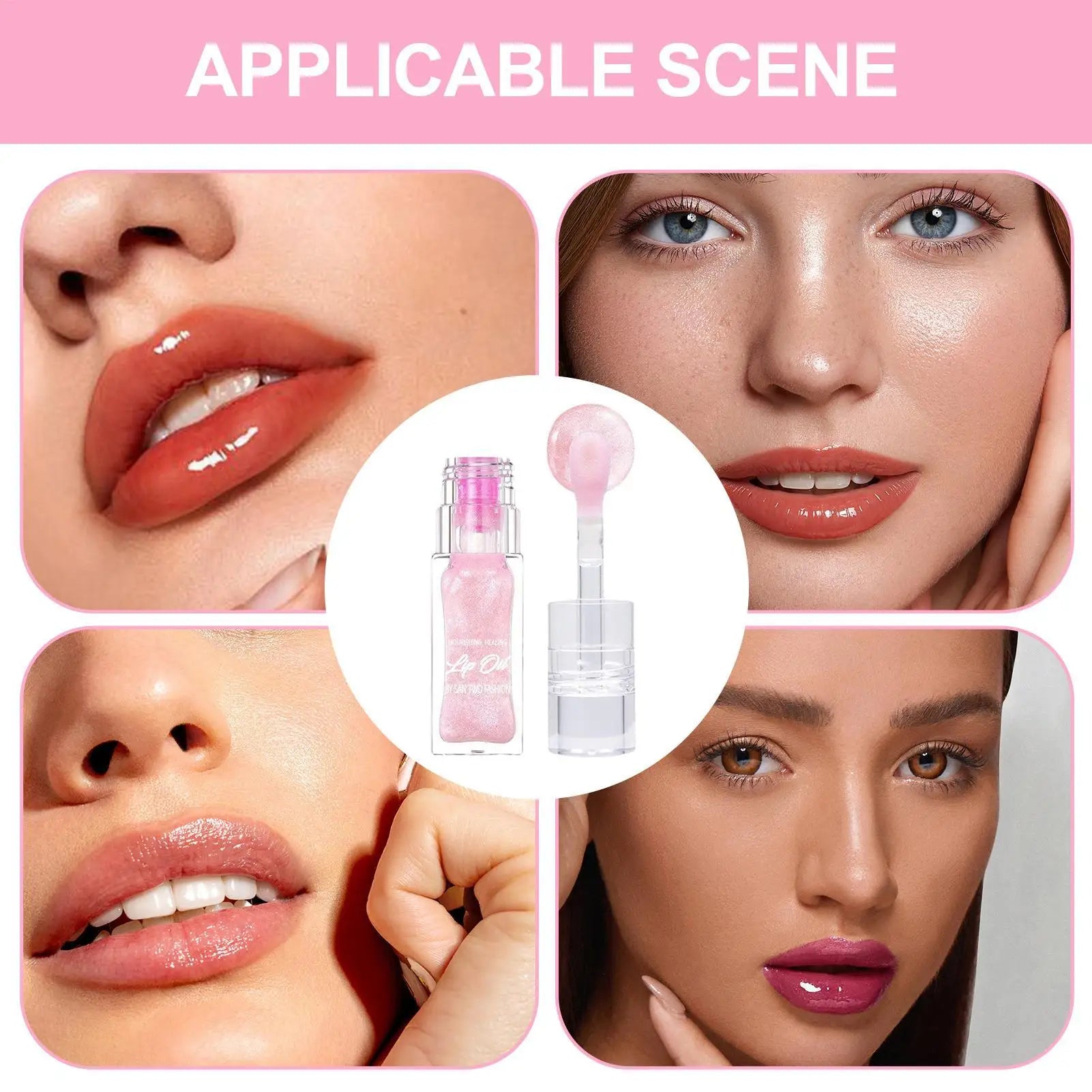 Huile à Lèvres Changeante de Couleur – Jelly Crystal Nacrée | Hydratante & Nourrissante