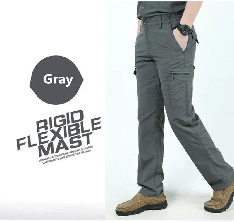Pantalon Cargo Homme Léger Imperméable Séchage Rapide Tactique Camping Outdoor – Respirant Casual Été | Mode Homme Aventure