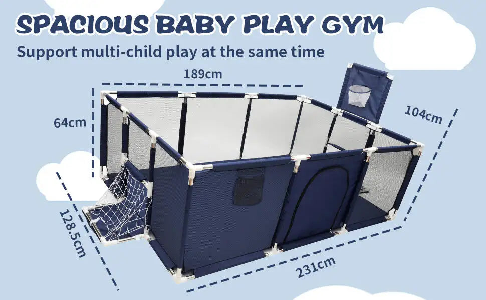 IMBABY Parc Bébé Sécurisé – Barrière de Protection Enfant | Piscine à Balles, Aire de Jeux Modulable Nouveau-Né