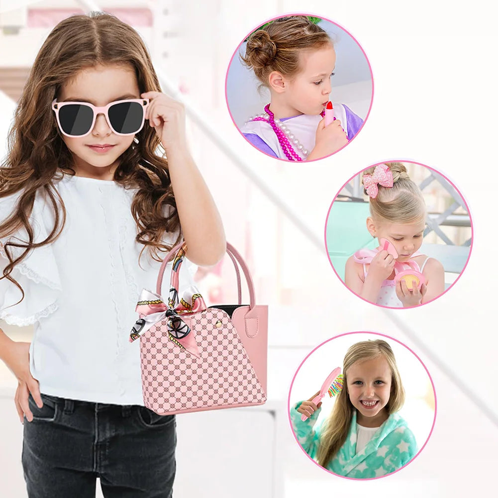 Sac à Main Princesse Enfant – Kit Jeu de Rôle Maquillage | Cadeau Noël Anniversaire