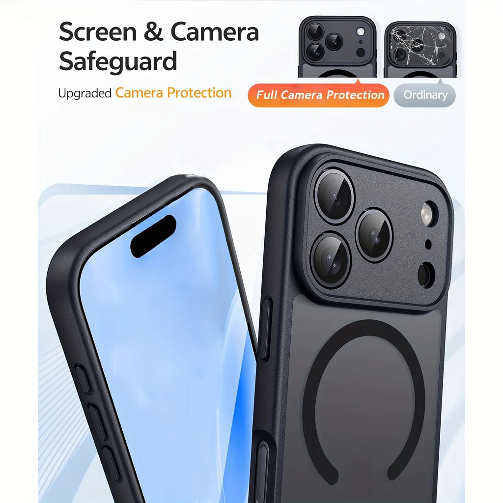 Coque Matte Translucide Magnétique Magsafe – iPhone 17 Air 16 16e 15 14 13 12 11 Pro Max