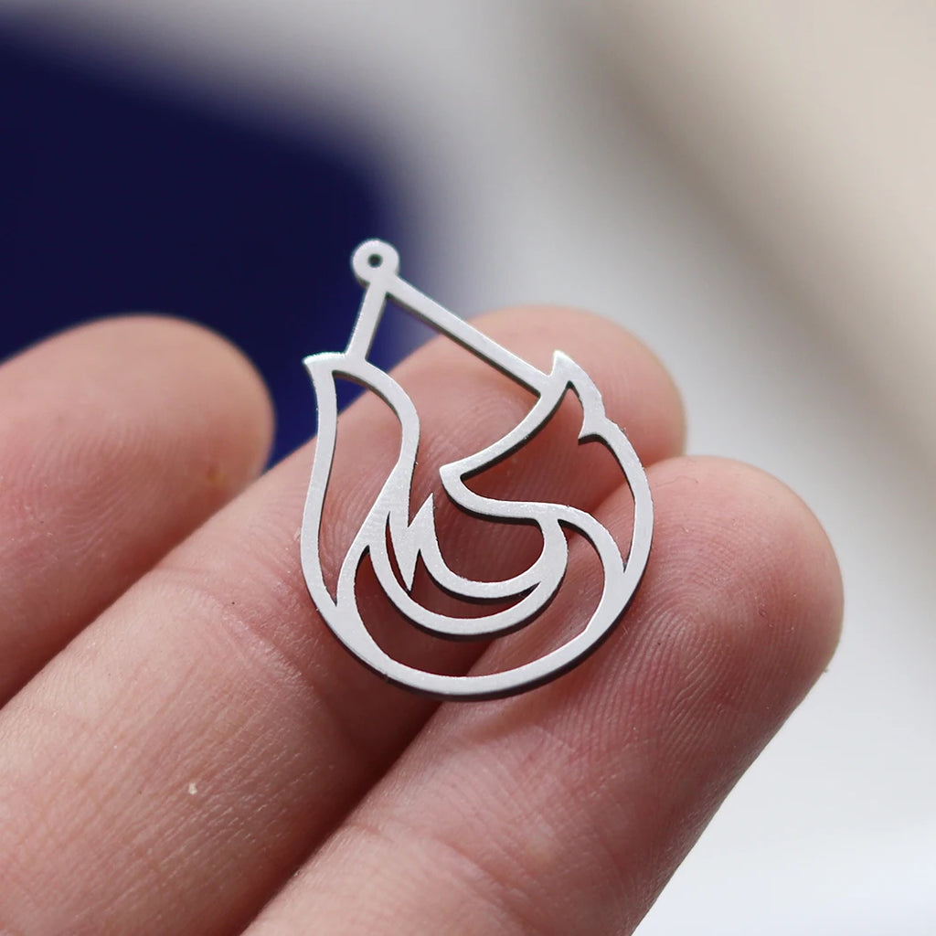 Lot 3 Breloques Animaux Acier Titane DIY – Renard, Lapin, Chat, Cygne, Dragon, Serpent & Plus | Pendentifs Bijoux Fait Main Bracelet & Collier