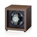 Remontoir Montre Automatique 1/2/4/6 Slots Boîte Bois Moteur Silencieux LED Bleue Vitrine Bijoux Premium | Remontoir Montre Automatique Bois LED Premium
