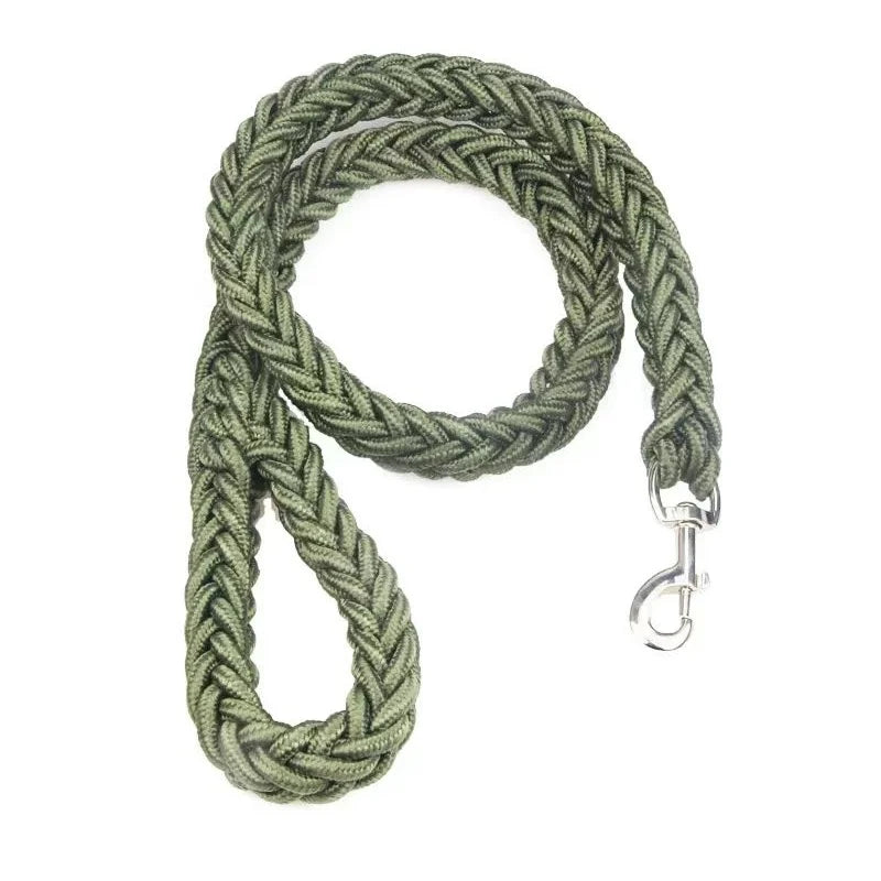 Laisse Chien Grande Race Nylon Tressé Robuste – Corde de Traction Épaisse Promenade Bouledogue Rottweiler | Accessoires Chien