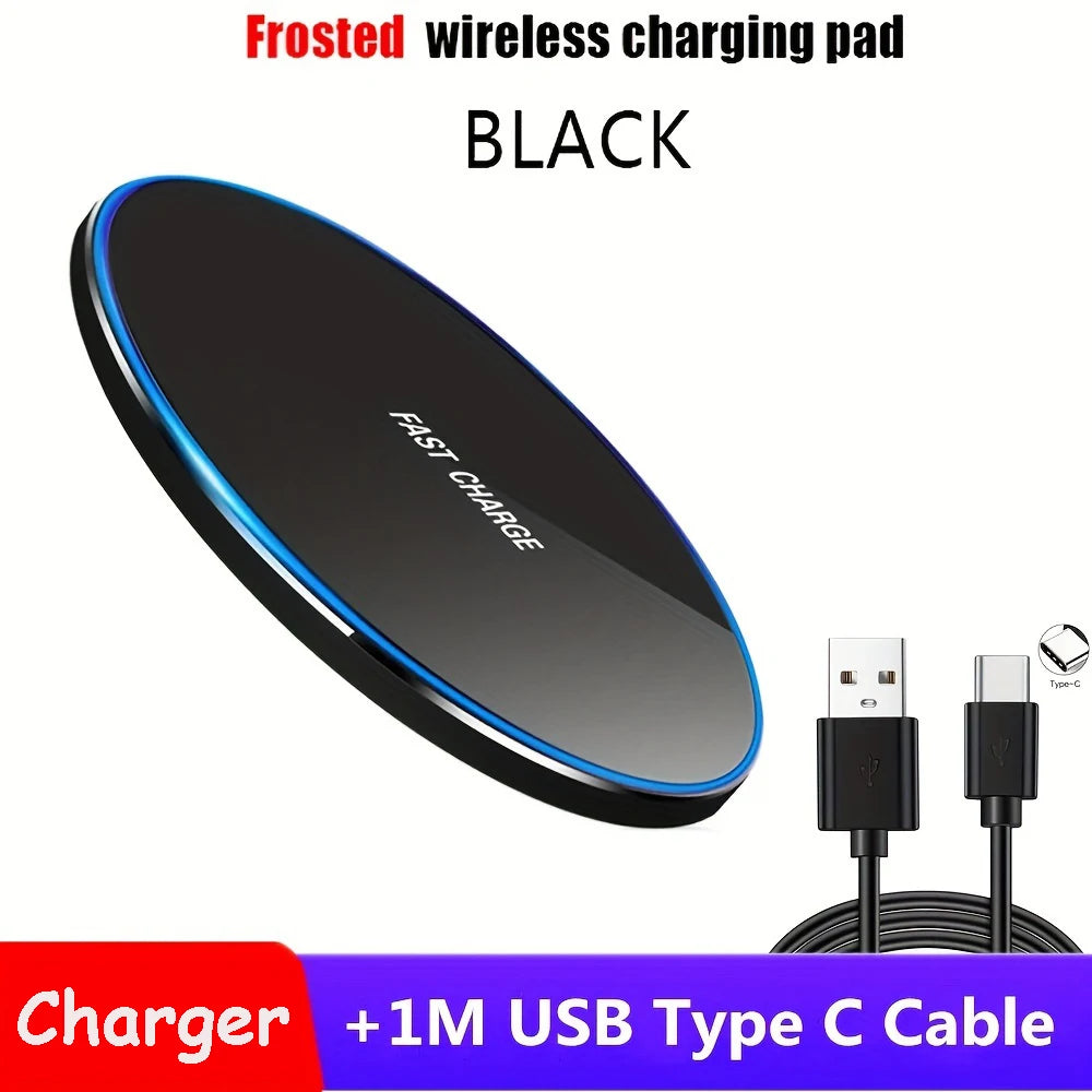 Chargeur Sans Fil Rapide Induction – Compatible iPhone 17-11 Samsung Xiaomi Huawei