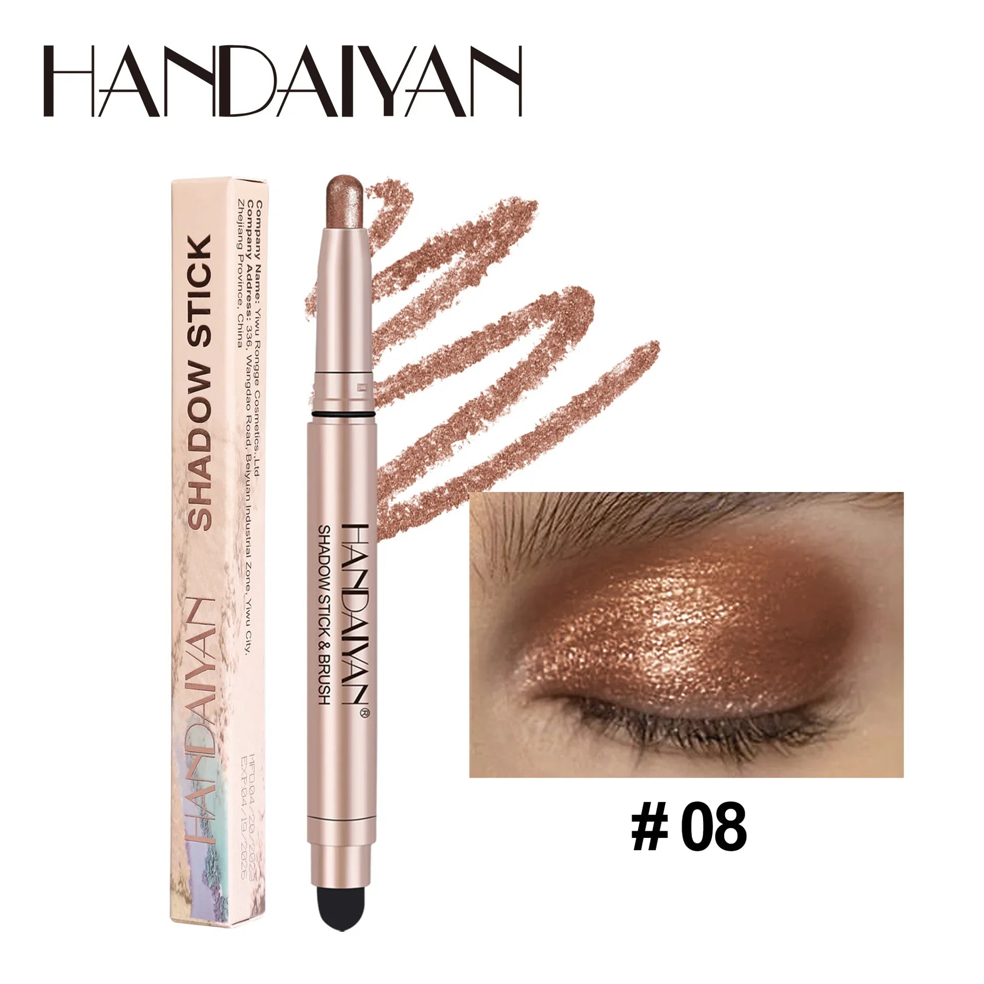 Crayon Fard à Paupières Coloré – Mat Nacré Waterproof | Rose, Brun, Vert, Noir