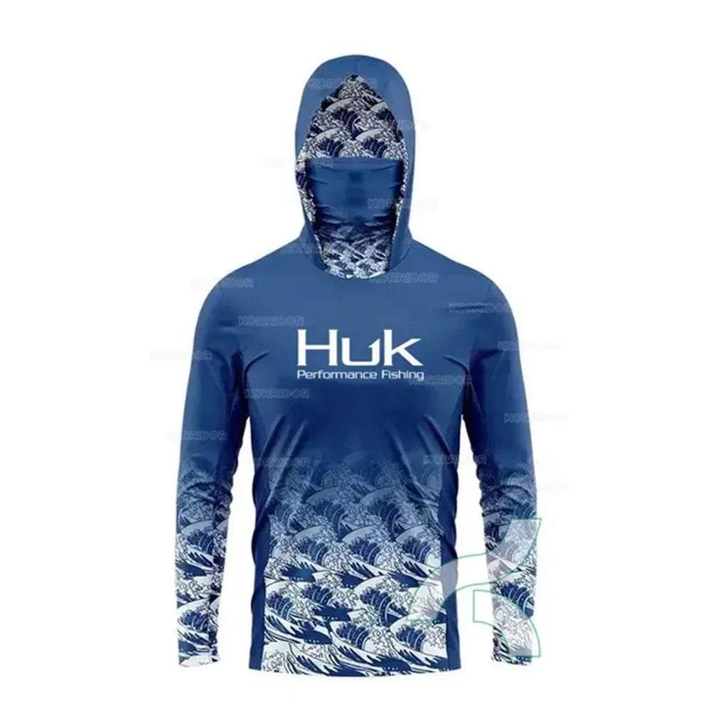 Chemise Pêche HUK Performance Manches Longues - Anti-UV, Cagoule & Séchage Rapide