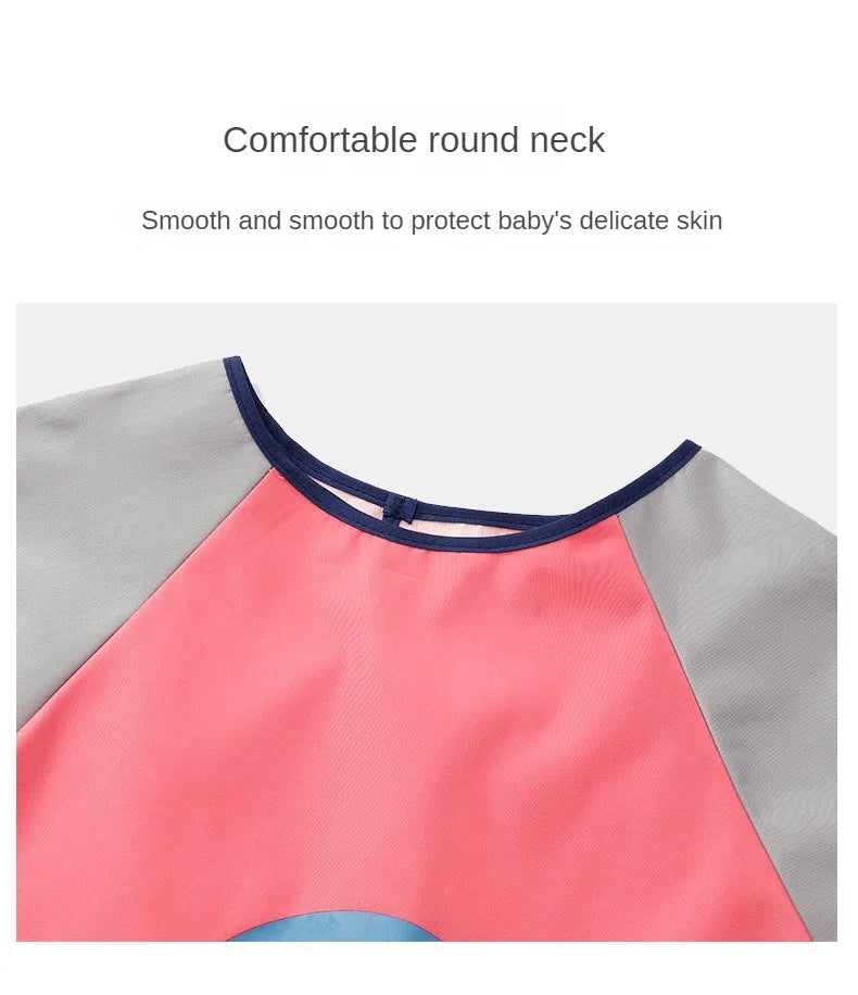 Tablier Imperméable Enfant – Blouse de Peinture Maternelle Repas Garçon Fille