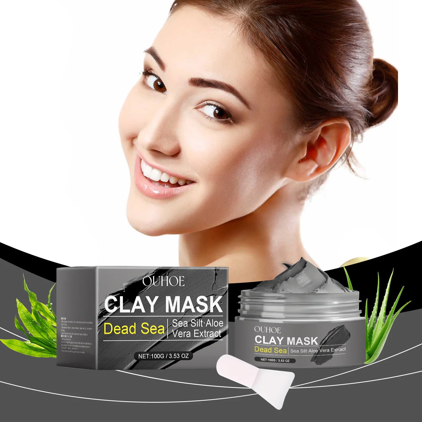 Masque Visage Boue Mer Morte – Purifiant, Éclaircissant & Anti-Points Noirs | Contrôle Sebéum & Réparation Peau
