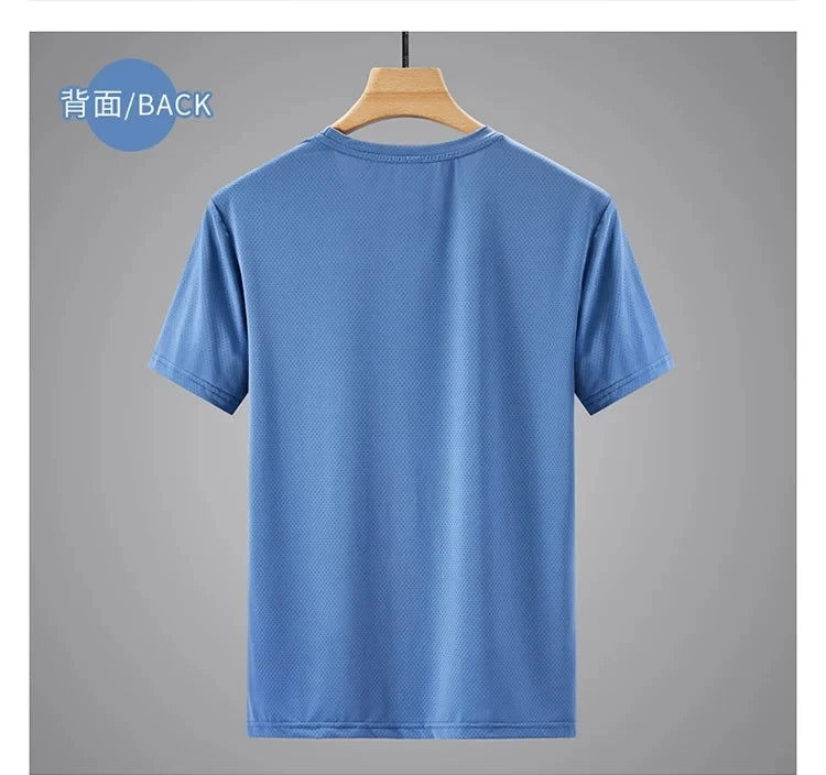T-Shirt Sport Homme Séchage Rapide Manches Courtes Été Casual Blanc Grande Taille Oversize 6XL 7XL 8XL 9XL Gym Fitness – Tee Sport Performance Inclusif | Mode Homme Sport Premium