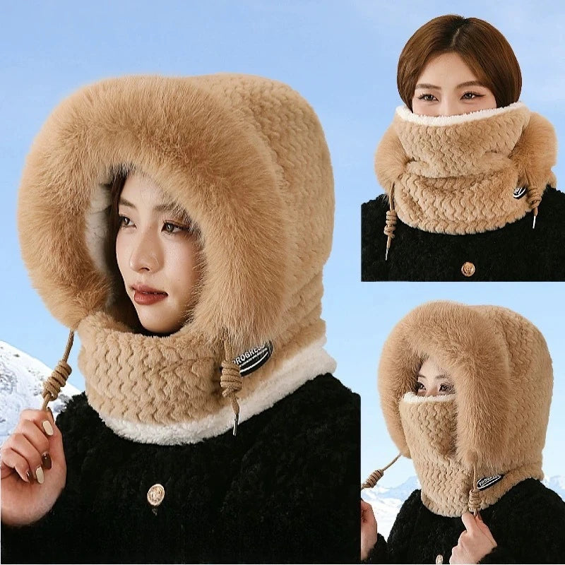 Bonnet Russe Polaire avec Cagoule – Protection Thermique Coupe-Vent | Ski, Vélo & Grand Froid