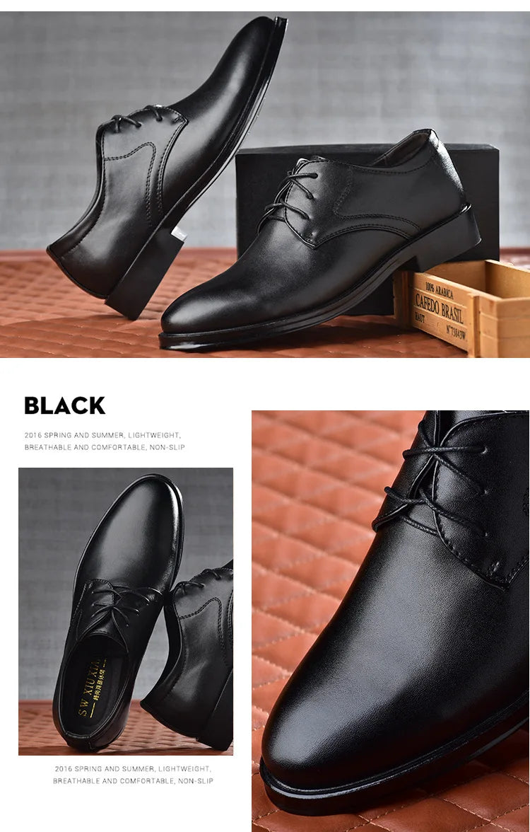 Derby Cuir Business Dress Homme 2025 – Casual Confortable Résistant Fourrure Chaussure