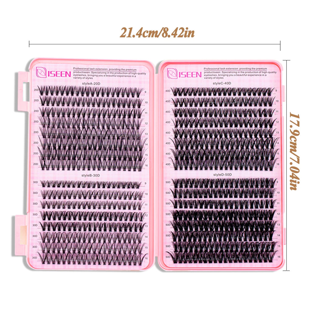 Kit Extensions Cils DIY Clusters Wispy – Colle, Scellant & Pince | Pose Maison