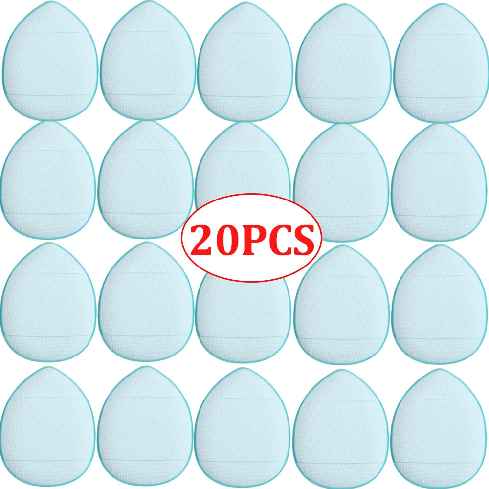 Lot 20 Mini Puffs Coussin d’Air Doigt – Éponge Maquillage Professionnelle | Fond de Teint, Correcteur & Anti-Cernes | Sec & Humide