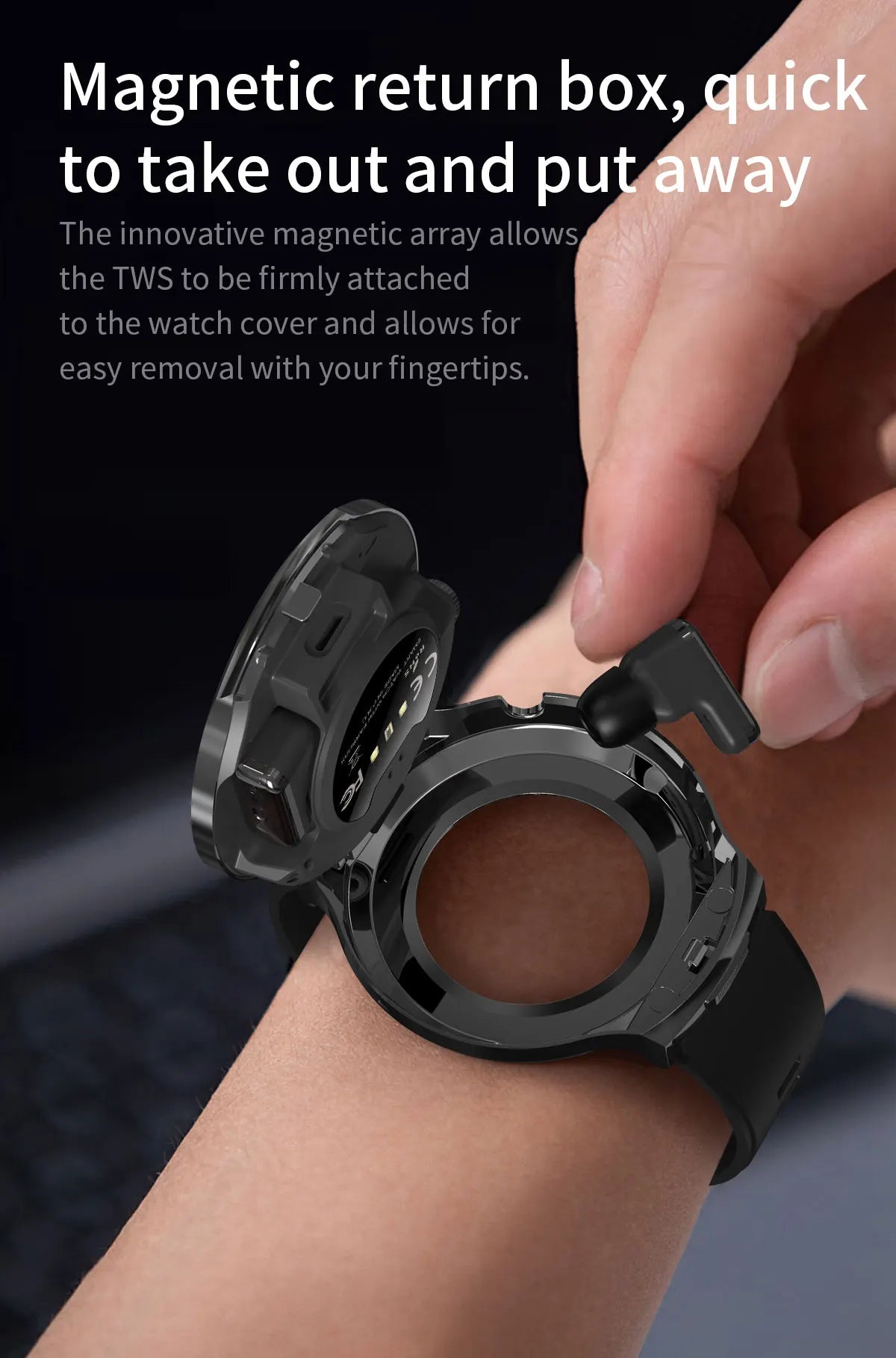 Smartwatch 2-en-1 + Écouteurs TWS Bluetooth – Écran HD 1.85" IP67 Étanche | 100+ Sports | Appels & Suivi Fitness