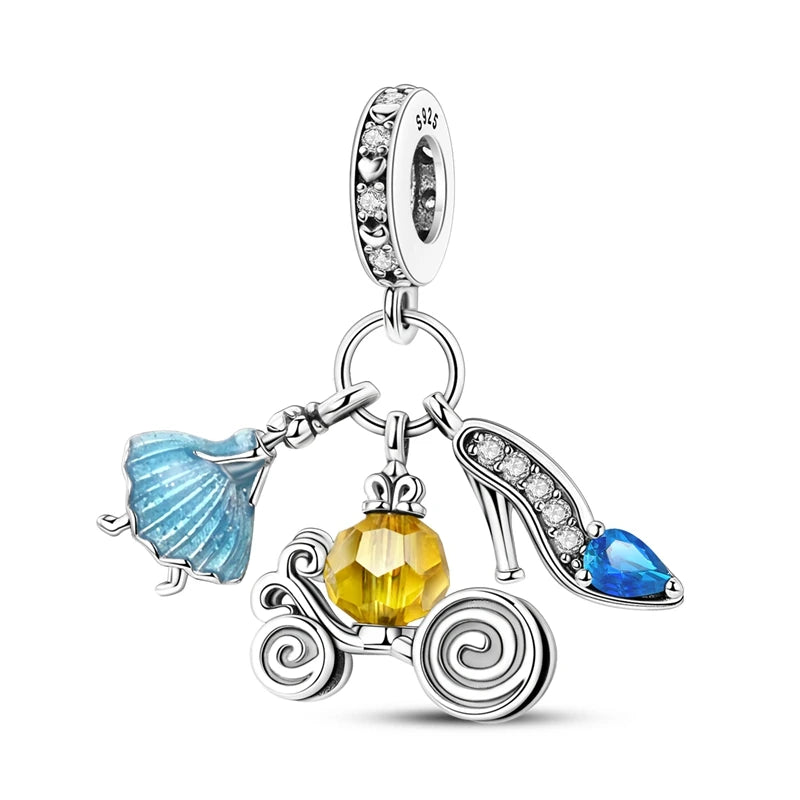Charm Perle Argent 925 DIY — Avion Tour Appareil Photo Bracelet Collier Femme