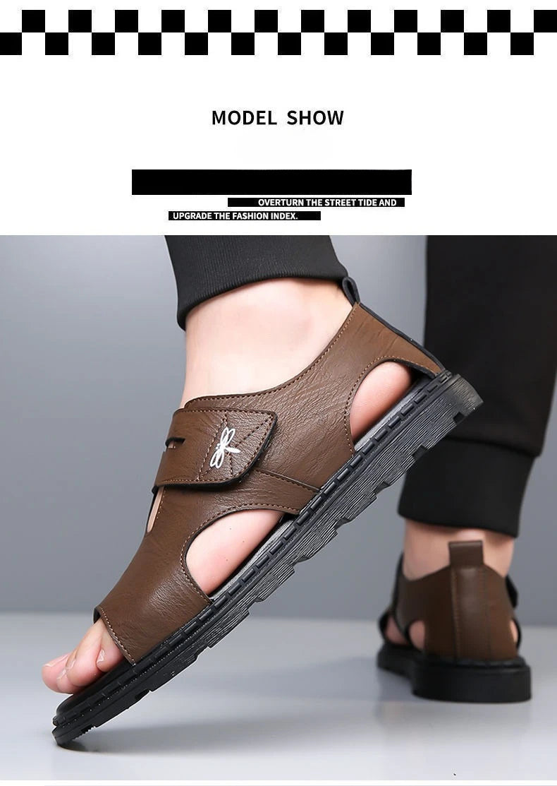 Sandales Romaines Cuir Soft Bottom Homme – Confortables Plage Qualité Premium Casual