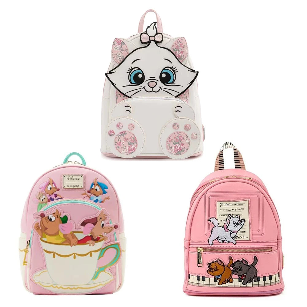 Mini Sac à Dos Femme Aristocats Marie – Sac Épaule Floral Kawaii École Cute