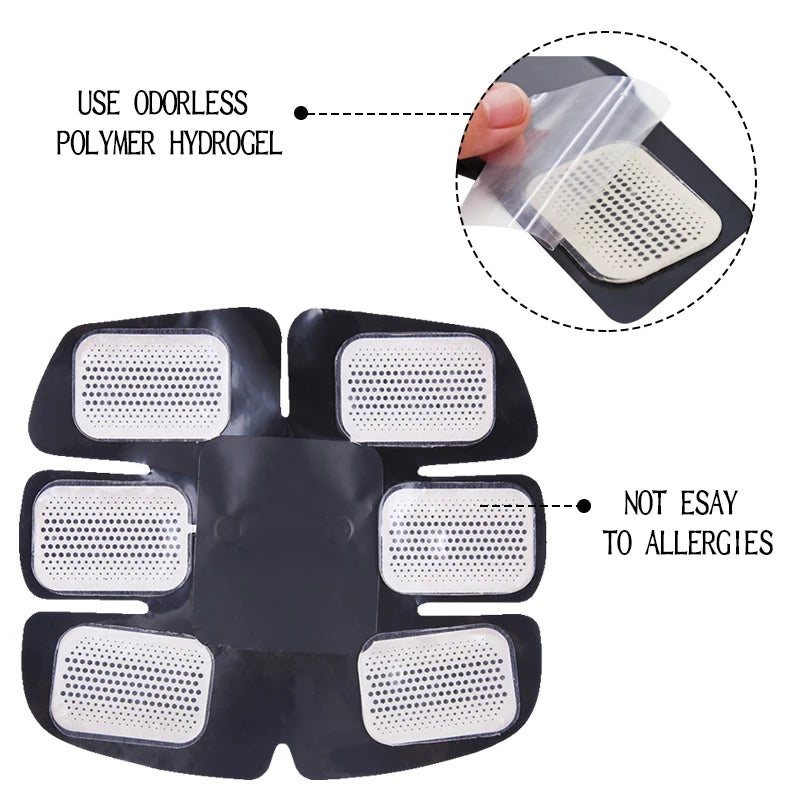 EMS ABS Stimulator Hip Trainer Abdominal Exercise Fitness Body Slimming Massager Stickers Weight Loss Massager Muscle Stimulator
