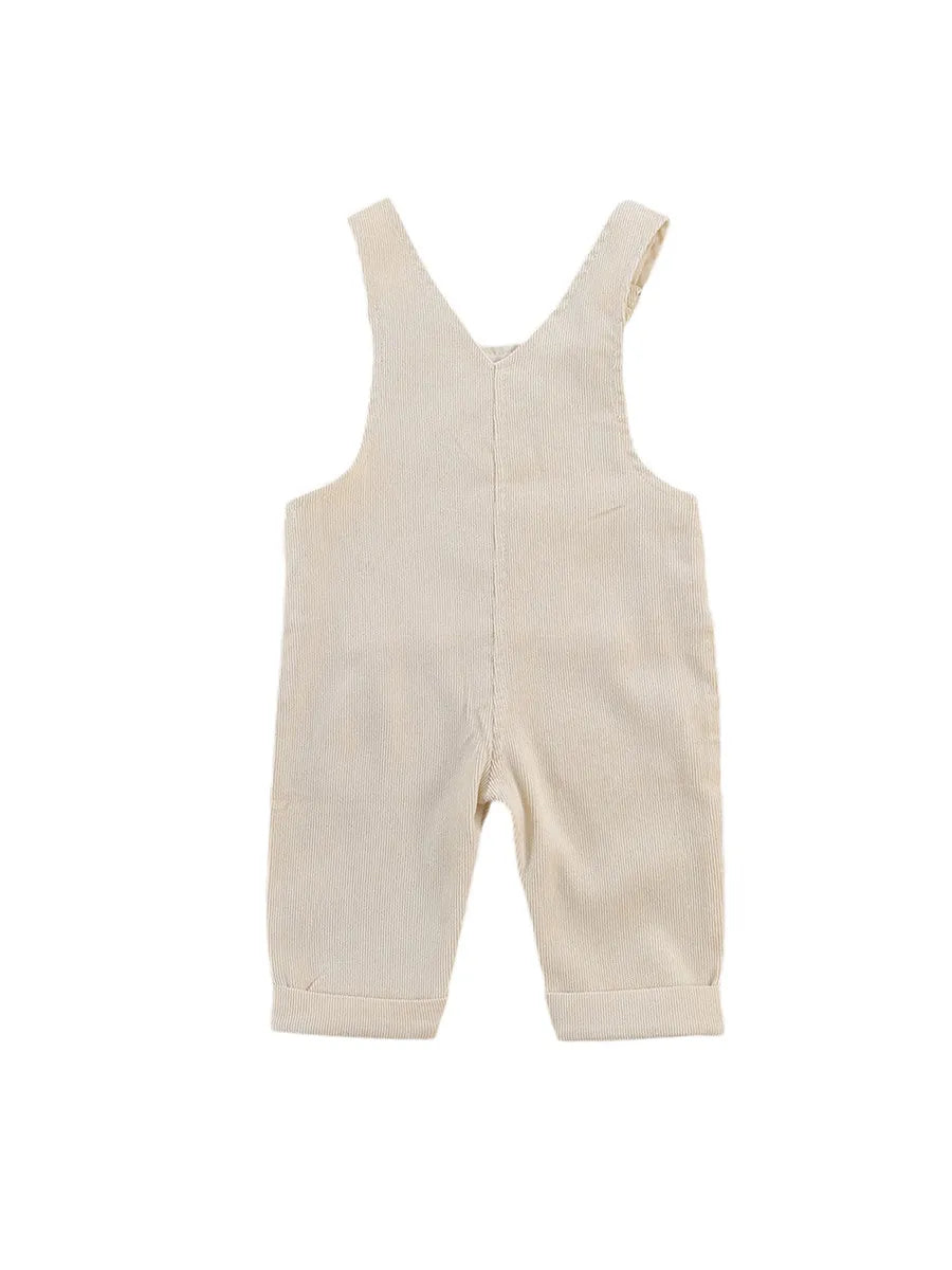 Salopette Bébé Unisexe Bretelles Boutons Couleur Unie – Combinaison Toddler Garçon Fille 0-24 Mois