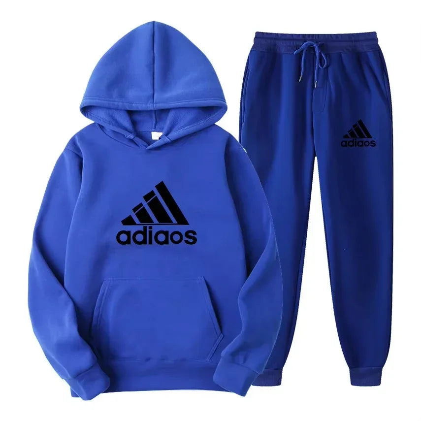 Ensemble Sport 2 Pièces Unisexe Automne Hiver – Sweat Capuche + Jogging Chaud Confortable Fitness Loisir | Mode Sportswear