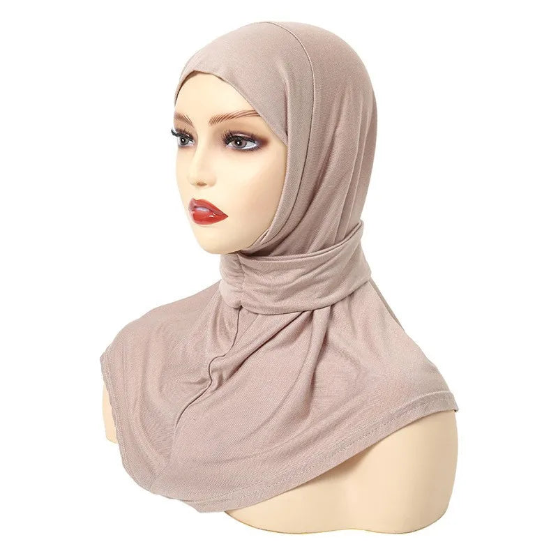 Hijab Femme Prêt-à-Porter Classique Bouton-Pression – Couvre-Chef Intégral Foulard & Turban Musulman